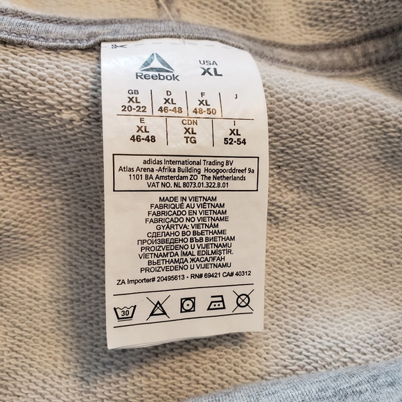 REEBOK | ATHLETIC SLEEVELESS HOODIE SPORT GREY - Picture 10 of 10